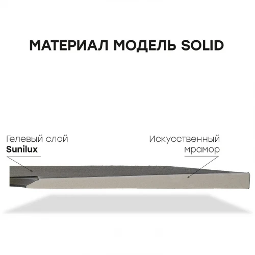 Душевой поддон из искусственного камня Starohome Solid 90х90 1237420 White Matt