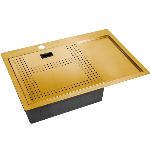 Кухонная мойка ZorG Master 78 ZM N-7852-L BRONZE с накладкой Бронза нержавеющая сталь встраиваемый