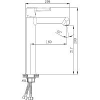 Смеситель для раковины Haiba HB11814-7 Черный матовый латунь