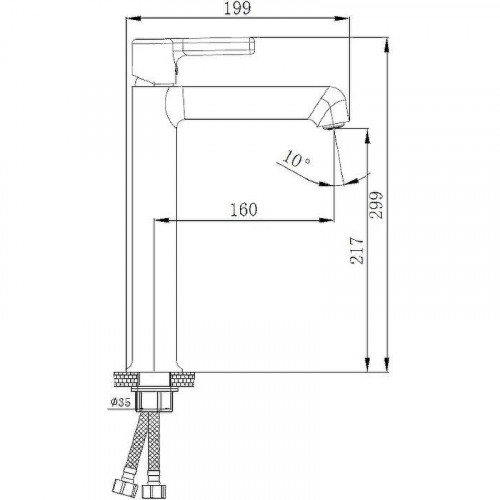 Смеситель для раковины Haiba HB11814-7 Черный матовый латунь