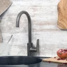 Смеситель для кухни WasserKRAFT Wiese 8407 Оружейная сталь латунь