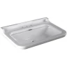 Раковина Kerasan Waldorf 80 4141K1bi/cr*3 Белая фарфор подвесная, полувстраиваемая