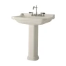 Раковина Kerasan Waldorf 80 4141K1bi/cr*3 Белая фарфор подвесная, полувстраиваемая