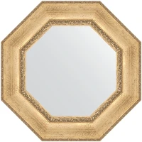 Зеркало Evoform Octagon 67x67 BY 7390 в багетной раме - Состаренное серебро с орнаментом 120 мм стекло