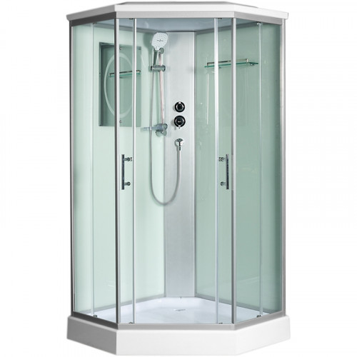 Душевая кабина WeltWasser WW500 Nesse 902 90x90 10000003280 профиль Хром стекло прозрачное