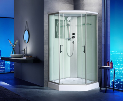 Душевая кабина WeltWasser WW500 Nesse 902 90x90 10000003280 профиль Хром стекло прозрачное