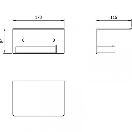 Держатель туалетной бумаги Nofer Corinto 16878.N с полочкой Черный