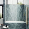 Шторка для ванны Maybah Glass MGV-644-3 405х1400 поворотная на петлях Золото стекло прозрачное