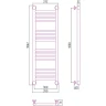 Водяной полотенцесушитель Сунержа Богема+ прямая 1000х300 31-0220-1030 Черный матовый нержавеющая сталь