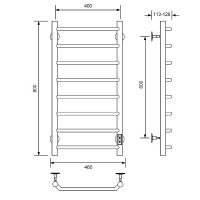 Электрический полотенцесушитель Comfysan Scola EC-8 80x40 016951 Хром