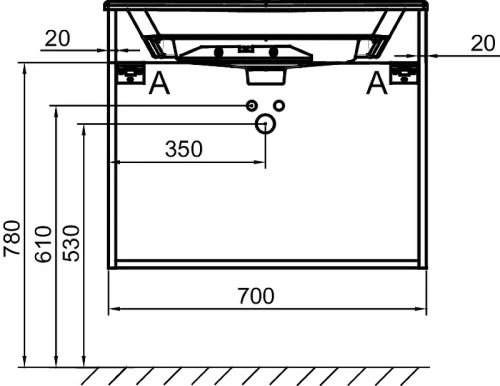 Тумба под раковину Jacob Delafon Odeon Rive Gauche 70 EB2521-R5-N18 подвесная Белая глянцевая МДФ / ЛДСП
