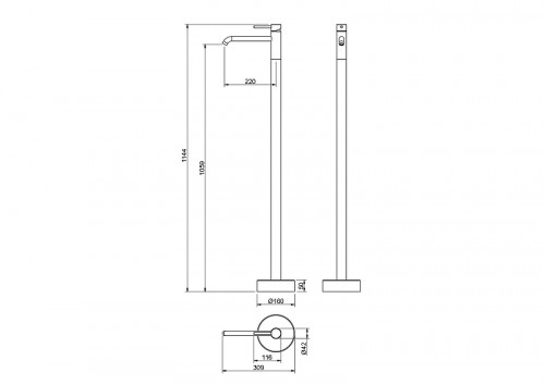 Смеситель для раковины Aquatek Европа AQ1309BG цвет Золото шлифованное