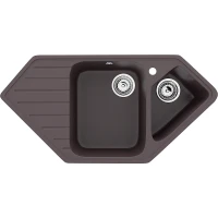 Кухонная мойка Ulgran Classic U-409-345 Шоколад искусственный камень (литьевой мрамор) встраиваемый