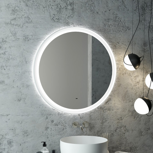 Зеркало Континент Planet D 800 ЗЛП691 с подсветкой с бесконтактным выключателем МДФ / ЛДСП, стекло