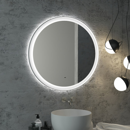 Зеркало Континент Planet D 800 ЗЛП691 с подсветкой с бесконтактным выключателем МДФ / ЛДСП, стекло