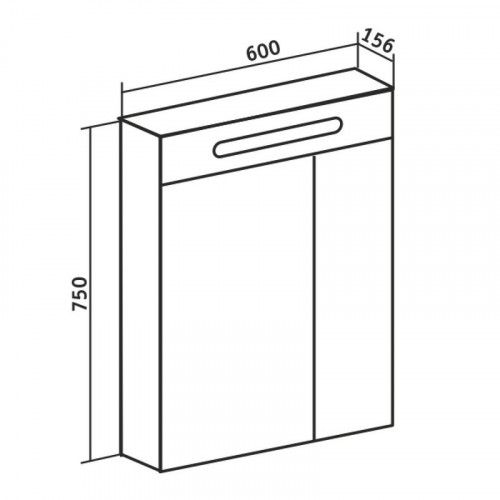 Зеркальный шкаф Runo Парма 60 00000001147 с подсветкой Белый МДФ / ЛДСП, стекло