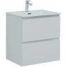 Тумба под раковину Aquanet Джейн 60 335422 подвесная Белая матовая МДФ / ЛДСП