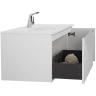 Тумба с раковиной Black&White Universe U918.1200-2 120 91812002 подвесная Glossy White МДФ / ЛДСП