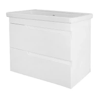 Тумба с раковиной Azario Kantri 70 CS00097251 подвесная цвет Белый глянец
