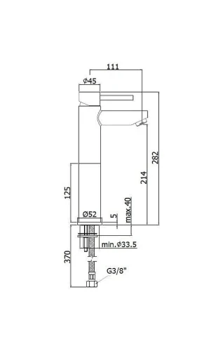 Смеситель для раковины Paffoni Stick SK071HCR120 цвет Хром