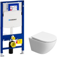 Комплект унитаза BelBagno Uno-Tor BB5177CH-TOR/SC с инсталляцией Geberit Duofix Sigma UP320 111.300.00.5 с сиденьем Микролифт фаянс подвесной