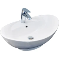 Раковина-чаша CeramaLux 59 9018 Белая фаянс накладная