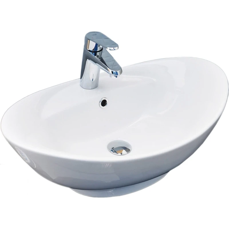 Раковина-чаша CeramaLux 59 9018 Белая фаянс накладная