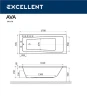 Акриловая ванна Excellent Ava 170x70 WAEX.AVA17.SOFT.GL с гидромассажем