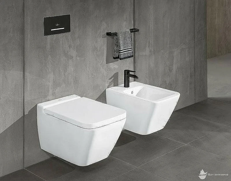 Кнопка смыва для инсталляции Villeroy&Boch ViConnect 922169AN Черная матовая