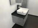 Тумба с раковиной Comforty Эдинбург 75 00004149066 подвесная Бетон светлый МДФ / ЛДСП