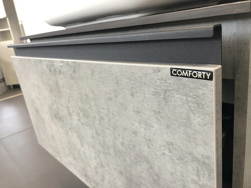 Тумба с раковиной Comforty Эдинбург 75 00004149066 подвесная Бетон светлый МДФ / ЛДСП