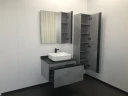 Тумба с раковиной Comforty Эдинбург 75 00004149066 подвесная Бетон светлый МДФ / ЛДСП