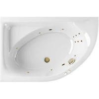 Акриловая ванна Excellent Aquarella 150x100 L WAEX.ARL15.LINE.BR с гидромассажем