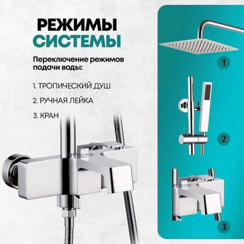 Душевая система Grocenberg GB7090CR Хром