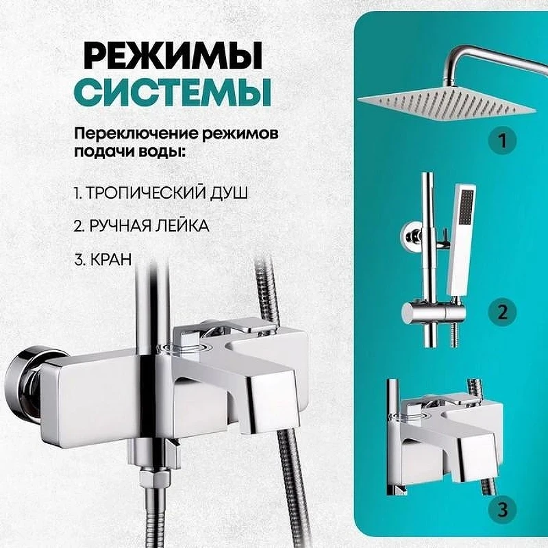 Душевая система Grocenberg GB7090CR Хром