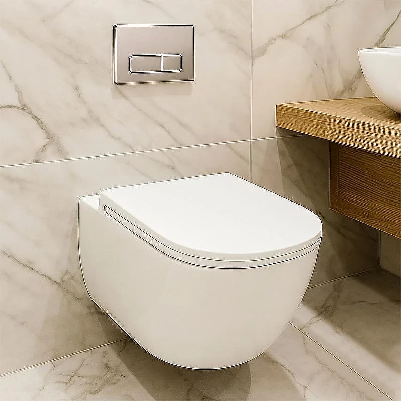 Унитаз с инсталляцией Azario AZ-TS006T+AZ-116-UQ3 цвет Белый с сиденьем Микролифт