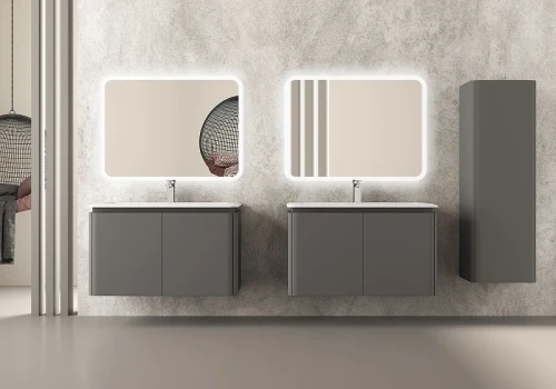 Тумба под раковину Cezares Stylus 94 55229 подвесная Grigio nuvola МДФ / ЛДСП