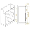 Душевая дверь RGW Passage PA-017 150 350801715-24 профиль Черный стекло матовое-сатинат
