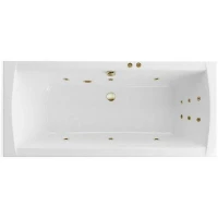 Акриловая ванна Excellent Aquaria Lux Slim 180x80 WAEX.AQU18S.LINE.BR цвет Белый с гидромассажем форсунки Бронза