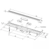 Душевой лоток PlastBrno Design 4 85 SZA4850 с решеткой Хром / под плитку