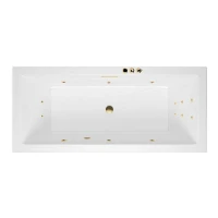 Акриловая ванна Excellent Heaven Slim 180x80 WAEX.HEV18S.SMART.GL цвет Белый с гидромассажем форсунки Золото