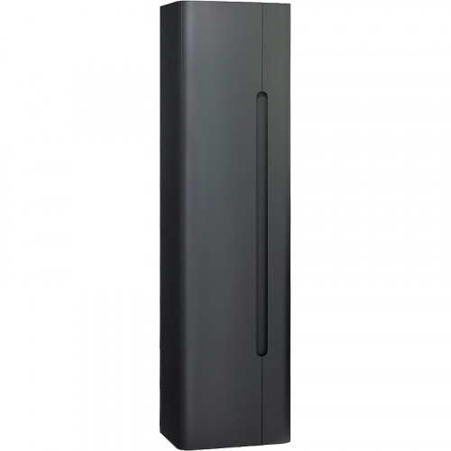 Шкаф пенал Jorno Shine 33 Shi.04.125/P/A подвесной Антрацит МДФ / ЛДСП