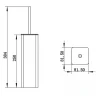 Ершик для унитаза Whitecross Cubo gunmetal CU2474GM Оружейная сталь