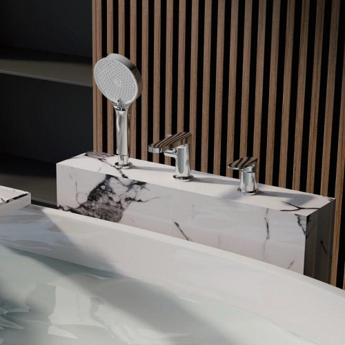 Смеситель на борт ванны Belz B713 B66713 цвет Хром