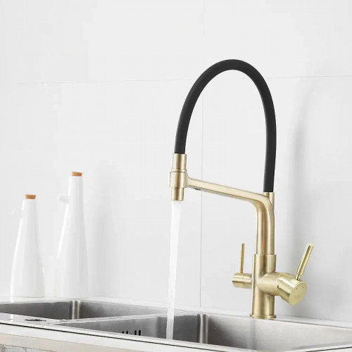 Смеситель для кухни Rose R658Q цвет Бронза Черный