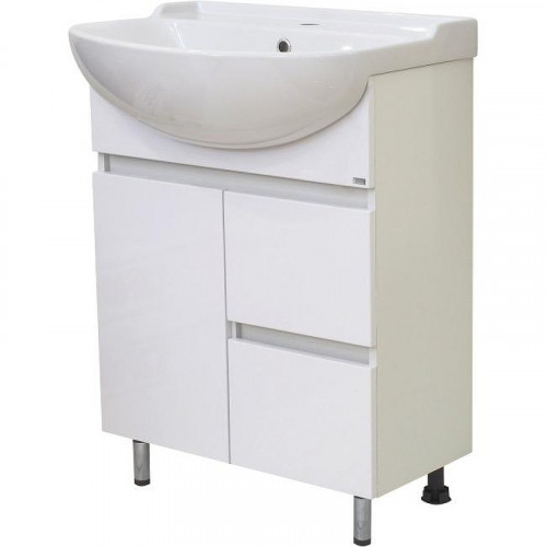 Тумба с раковиной Misty Амур 60 УТ000009448 Белая