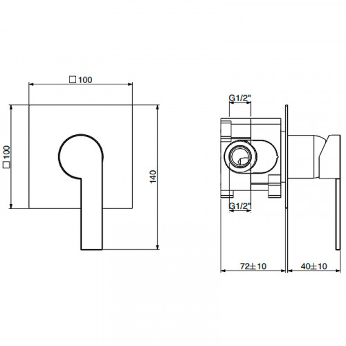 Смеситель для душа Gattoni Color 8031/ESC0 Хром