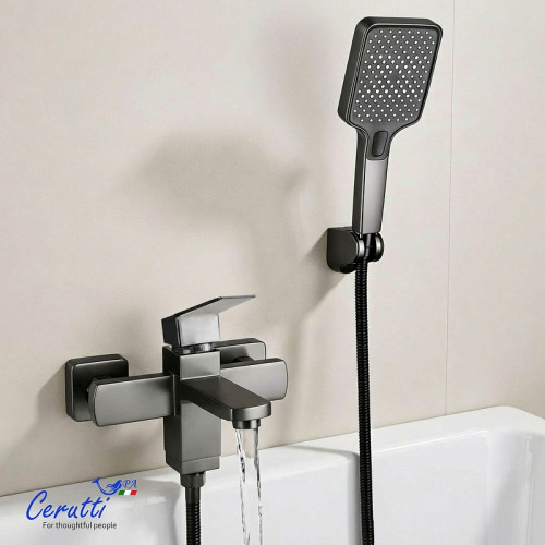 Смеситель для ванны Ceruttispa Клелия (Clelia) VGR CT12063 12063 цвет Серый матовый