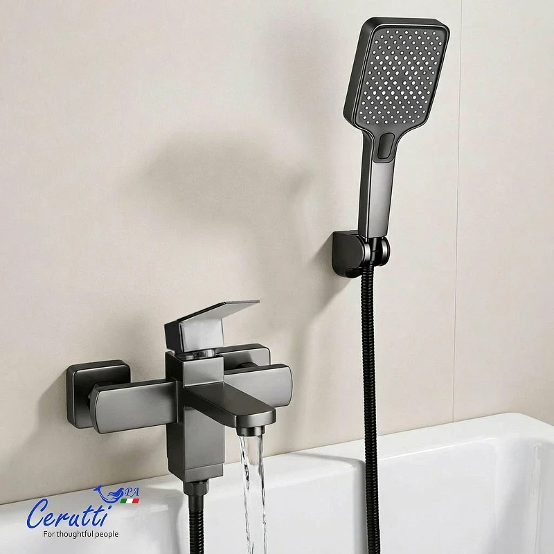 Смеситель для ванны Ceruttispa Клелия (Clelia) VGR CT12063 12063 цвет Серый матовый