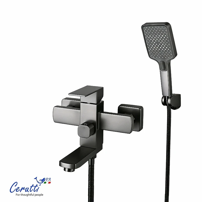 Смеситель для ванны Ceruttispa Клелия (Clelia) VGR CT12063 12063 цвет Серый матовый